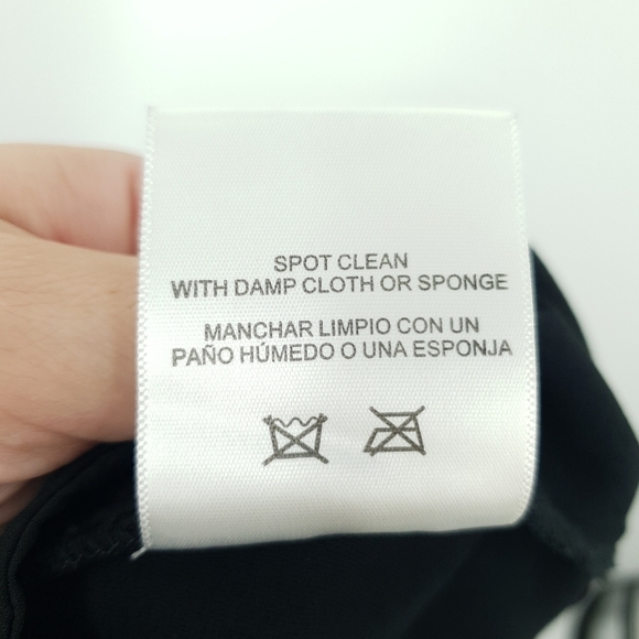 Sam Edelman Women Size 2 Shorts Romper Black Faux Leather Floral Lace Club Rave - Picture 7 of 7